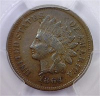 1864-L Indian Head Cent PCGS VF details