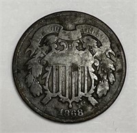 1868 Two Cent Piece Good G