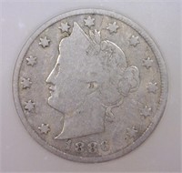 1886 Liberty Head V Nickel Very Good ICG VG8