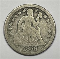 1856 Seated Liberty Large Date Silver Dime Good G