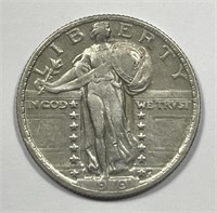 1919 Standing Liberty Silver Quarter XF details