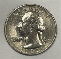 1983-P Washington Quarter Key Date Choice AU
