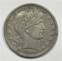 1900 Barber Silver Half Fine F