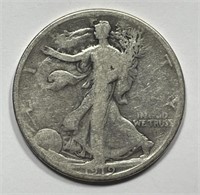 1919-D Walking Liberty Silver Half Good G