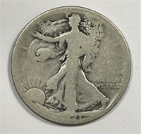 1921-S Walking Liberty Silver Half About Good AG