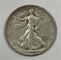 1933-S Walking Liberty Silver Half VG/Fine