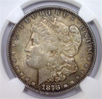 1878 Morgan Silver $1 7/8 TF Weak NGC MS63
