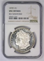 1878-S Morgan Silver $1 w/Contrast NGC UNC details