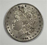 1884-O Morgan Silver $1 About Uncirculated AU