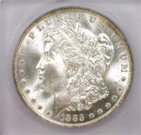 1885-O Morgan Silver $1 ICG MS65