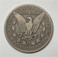 1887 Morgan Silver $1 VAM 25a Donkey Tail Fine