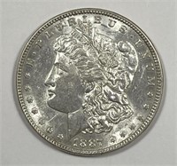 1887 Morgan Silver $1 Choice AU