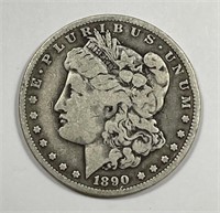 1890-O Morgan Silver $1 Fine F