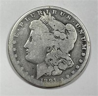 1891-O Morgan Silver $1 Good G