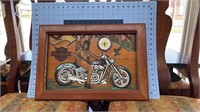Hand carved wood clock picture