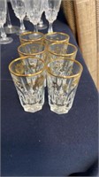 6 crystal shot glasses
