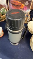 Thermos with cap and lid