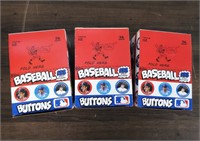 1984 (3) Boxes of Baseball Buttons