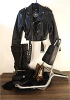 Biker Jacket, Shoes & Seat