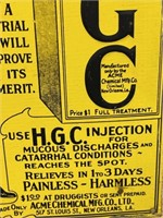 (SR) Vintage Gonorrhoea tin Tacker sign measures