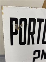 Portland lodge number 31 porcelain sign measures
