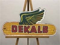 1950s Delaunay corn sign Measures 31 1/2” x 16”