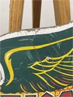 1950s Delaunay corn sign Measures 31 1/2” x 16”