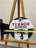 Vintage Texaco motor oil flange  sign