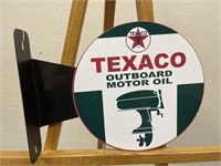 Vintage Texaco motor oil flange  sign