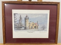 Signed and numbered Mackinac Pint Lighthouse