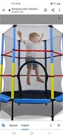 Mini Trampoline for Kids, with Enclosure Net and