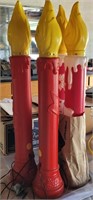 4pc Blown Plastic Christmas Candles