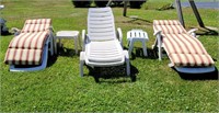 3pc Outdoor Lounge Chairs & 2 Side Tables