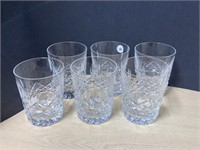 6 Waterford Crystal Glasses
