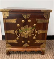 Antique oriental side cabinet with two door