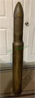 Extra large brass gun shell marked 4 inch - ECP