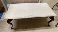 Mahogany coffee table with cabrio legs, nice