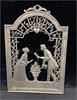 Victorian style stencil pewter Christmas