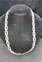 Vintage 18 inch block style necklace marked