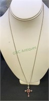 24 inch sterling silver necklace with a beautiful