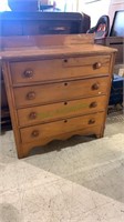 4 drawer antique dresser with two side glove
