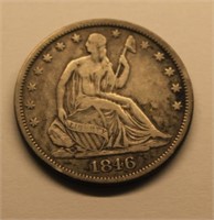 1846-0 LIBERTY SEATED HALF DOLLAR TALL DATE