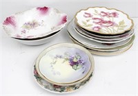 LOT CAKE PLATES AND BOWLS