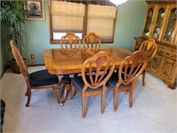Vintage elegant solid wood formal dining table