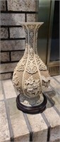 Ivory Dynasty decorative ornate vase, 1983 Arnart