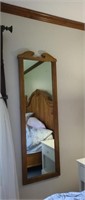 Wood frame decorative wall mirror 20.5 x 61