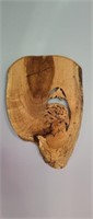 Hand carved solid wood bald eagle wall art, 10x