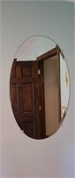 Large oval wall mirror, 24 x 37