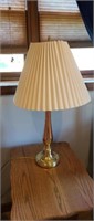 Vintage cast polished brass 28 inch table lamp