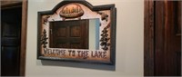 Welcome to the lake wall mirror, 19.5x 26.75